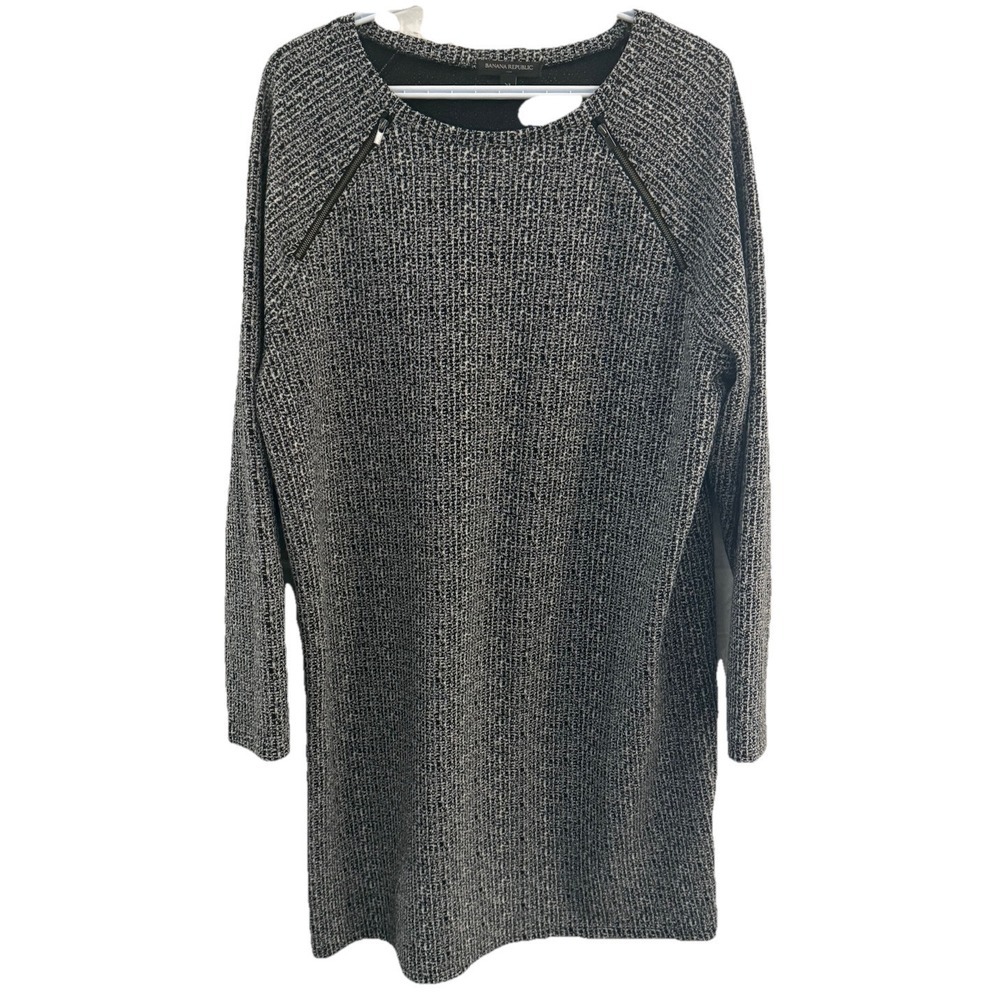 BANANA REPUBLIC WOMENS SWEATER DRESS SIZE XL BLACK‎ LONG SLEEVE